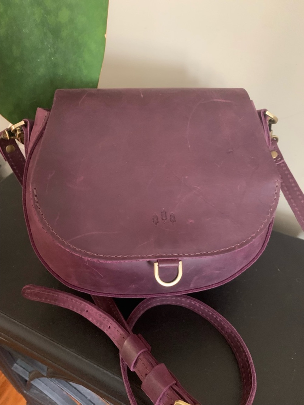 Portland Leather Goods small Monaco leather bag in Larkspur - Picture 2 of 6